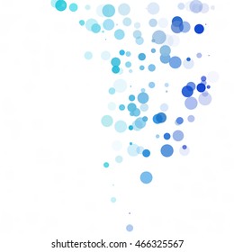 Bubbles Circle Dots Unique Blue Bright Vector Background