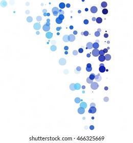 Bubbles Circle Dots Unique Blue Bright Vector Background