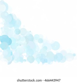 Bubbles Circle Dots Unique Blue Bright Vector Background