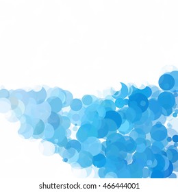 Bubbles Circle Dots Unique Blue Bright Vector Background