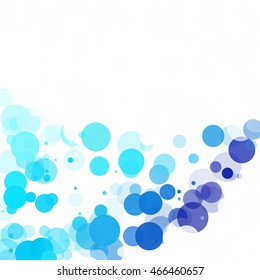 Bubbles Circle Dots Unique Blue Bright Vector Background