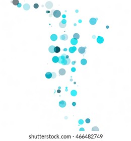 Bubbles Circle Dots Unique Blue Bright Vector Background
