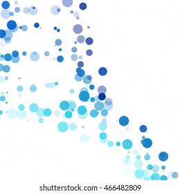 Bubbles Circle Dots Unique Blue Bright Vector Background