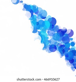 Bubbles Circle Dots Unique Blue Bright Vector Background
