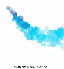 Bubbles Circle Dots Unique Blue Bright Vector Background