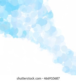 Bubbles Circle Dots Unique Blue Bright Vector Background