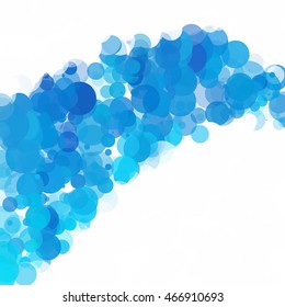 Bubbles Circle Dots Unique Blue Bright Vector Background