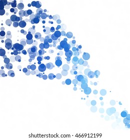 Bubbles Circle Dots Unique Blue Bright Vector Background