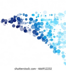 Bubbles Circle Dots Unique Blue Bright Vector Background