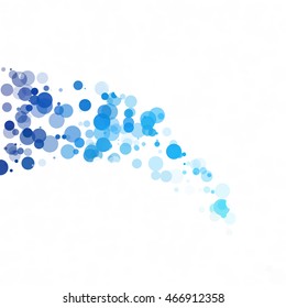 Bubbles Circle Dots Unique Blue Bright Vector Background