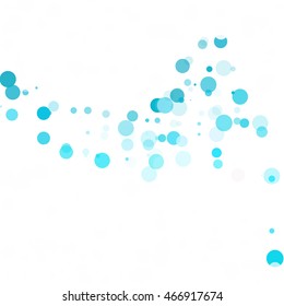 Bubbles Circle Dots Unique Blue Bright Vector Background