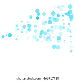 Bubbles Circle Dots Unique Blue Bright Vector Background