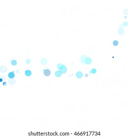 Bubbles Circle Dots Unique Blue Bright Vector Background