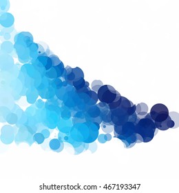 Bubbles Circle Dots Unique Blue Bright Vector Background