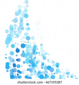 Bubbles Circle Dots Unique Blue Bright Vector Background