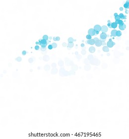 Bubbles Circle Dots Unique Blue Bright Vector Background