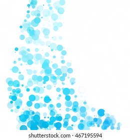 Bubbles Circle Dots Unique Blue Bright Vector Background