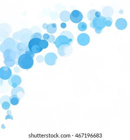 Bubbles Circle Dots Unique Blue Bright Vector Background