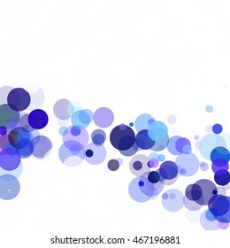 Bubbles Circle Dots Unique Blue Bright Vector Background