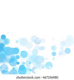 Bubbles Circle Dots Unique Blue Bright Vector Background
