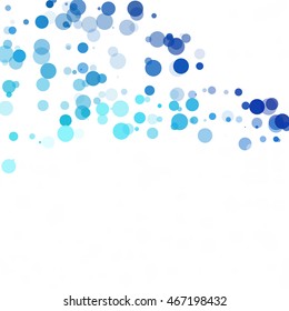 Bubbles Circle Dots Unique Blue Bright Vector Background