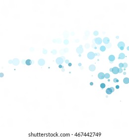 Bubbles Circle Dots Unique Blue Bright Vector Background
