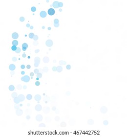 Bubbles Circle Dots Unique Blue Bright Vector Background