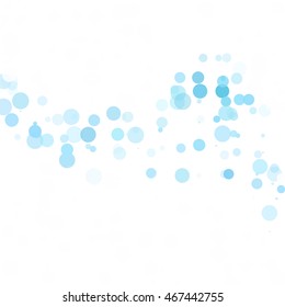 Bubbles Circle Dots Unique Blue Bright Vector Background