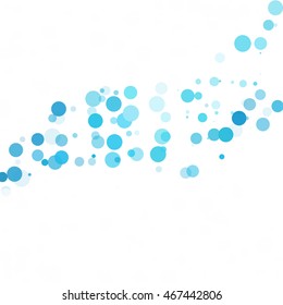 Bubbles Circle Dots Unique Blue Bright Vector Background