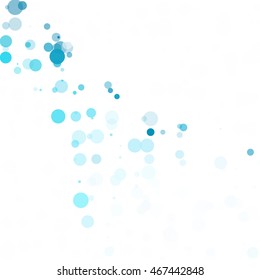 Bubbles Circle Dots Unique Blue Bright Vector Background