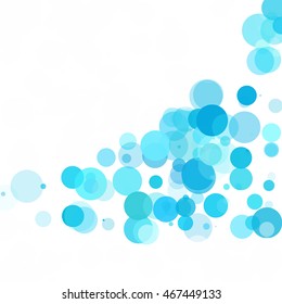 Bubbles Circle Dots Unique Blue Bright Vector Background