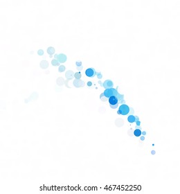 Bubbles Circle Dots Unique Blue Bright Vector Background