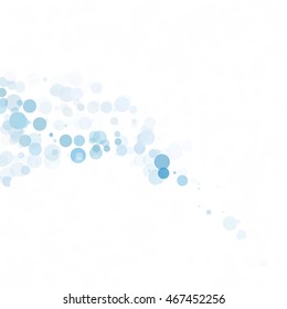 Bubbles Circle Dots Unique Blue Bright Vector Background