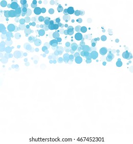 Bubbles Circle Dots Unique Blue Bright Vector Background