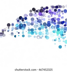 Bubbles Circle Dots Unique Blue Bright Vector Background