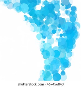 Bubbles Circle Dots Unique Blue Bright Vector Background