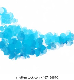 Bubbles Circle Dots Unique Blue Bright Vector Background