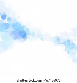 Bubbles Circle Dots Unique Blue Bright Vector Background