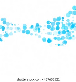 Bubbles Circle Dots Unique Blue Bright Vector Background