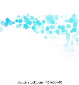 Bubbles Circle Dots Unique Blue Bright Vector Background