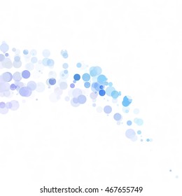 Bubbles Circle Dots Unique Blue Bright Vector Background