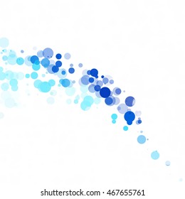 Bubbles Circle Dots Unique Blue Bright Vector Background