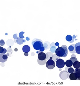 Bubbles Circle Dots Unique Blue Bright Vector Background