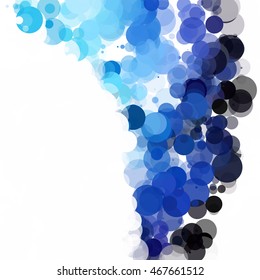 Bubbles Circle Dots Unique Blue Bright Vector Background