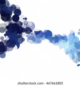 Bubbles Circle Dots Unique Blue Bright Vector Background