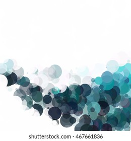 Bubbles Circle Dots Unique Blue Bright Vector Background