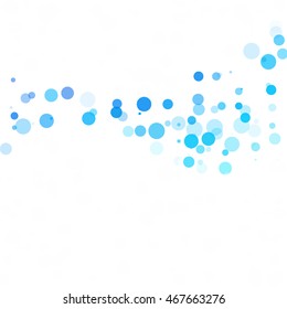 Bubbles Circle Dots Unique Blue Bright Vector Background