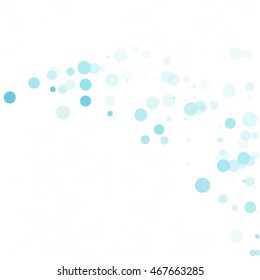 Bubbles Circle Dots Unique Blue Bright Vector Background