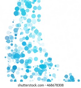 Bubbles Circle Dots Unique Blue Bright Vector Background