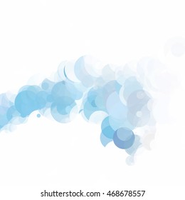 Bubbles Circle Dots Unique Blue Bright Vector Background